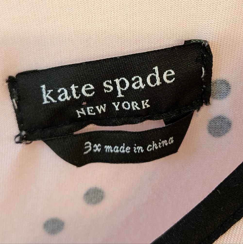 Kate Spade 2022 Women's Pink Black Polka Dot Modal Nightgown 3X - Picture 6 of 8